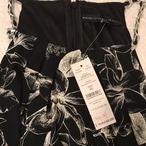 WHBM floral black jumpsuit